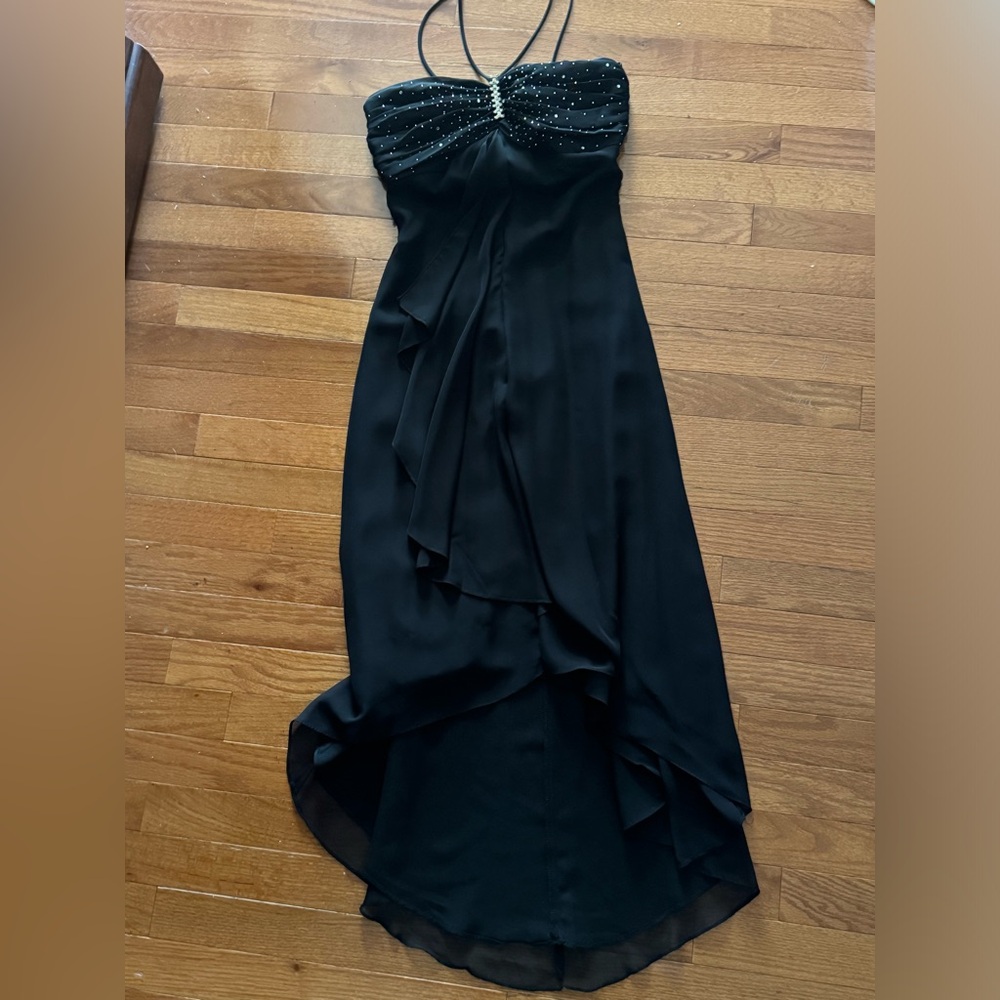 Evening Dress by Juliet High/ Low Black XS EUC